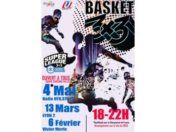 TOURNOI 3x3 UNIVERSITAIRE de Lyon, le 13 Mars