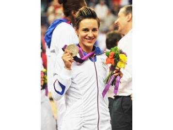 Céline Dumerc lors des Jeux Olympiques de Londres en 2012 - Bellenger/IS/FFBB