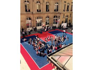 Opération basket à la mairie du neuf