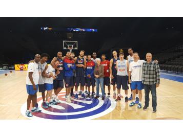 Jacky Chazalon et Maxime Dorigo avec l'Equipe de France