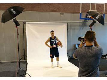 Léo Westermann au studio photo