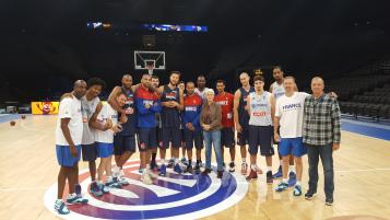 Jacky Chazalon et Maxime Dorigo avec l'Equipe de France